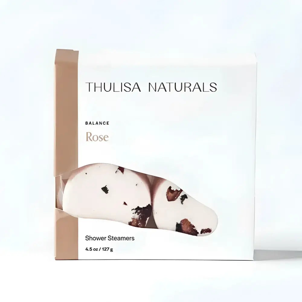 Thulisa Naturals handcrafted Rose Retreat Nest set with pink rose shower steamers