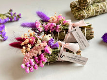 Handmade Love + Connection Bundle with dried flowers and pink ribbon