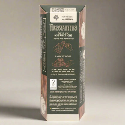 Firestarters Evergreen Forest back of box information