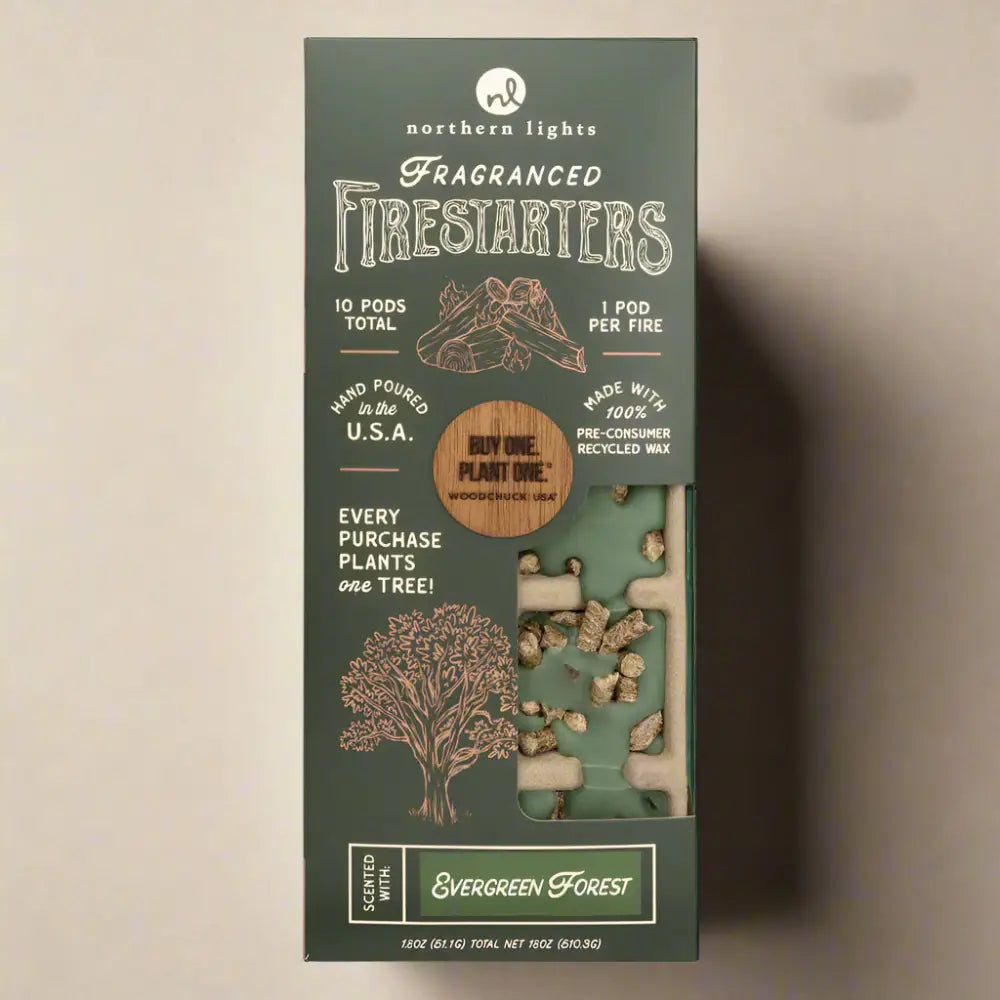 Firestarters Evergreen Forest in package with white background
