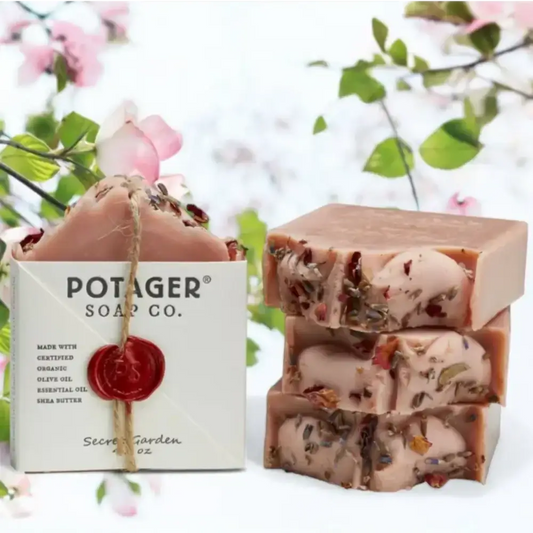 Artisan Secret Garden Soap with Botanicals in Garden Wild Earth Potager’s Secret box