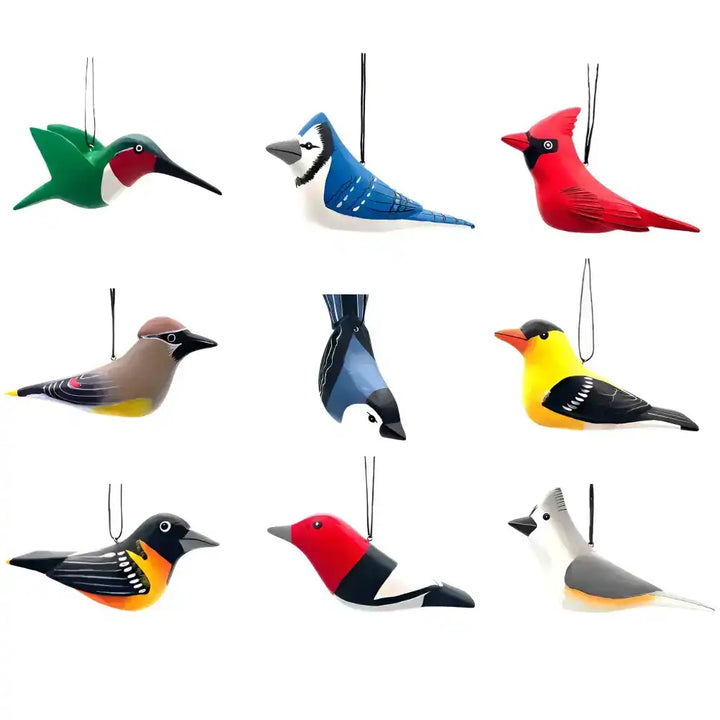 Common backyard bird ornaments 