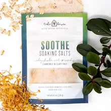 Take haven soaking salts to soothe with chamomile clary sage rosehip oat calendula featuring essential oils for western herbalism