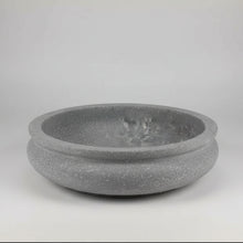 Handmade eco-friendly 6-inch soapstone bowl with gray stone mortar rings
