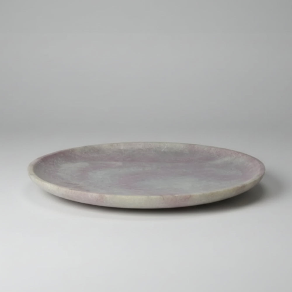 Handmade soapstone round plate 6 inch set of 2 in rustic oval tray