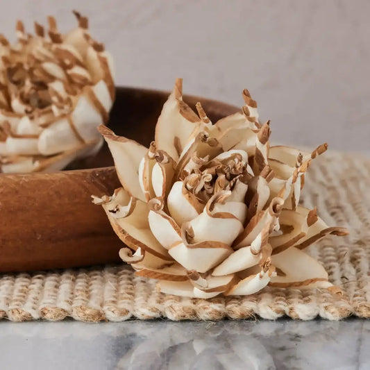Sola Wood Flower - Artichoke - Set of 12 - 1.5 inches - Artisan Decor