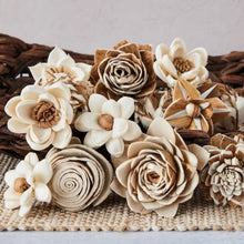 Sola Wood Flower Assortment - Set of 50 - Small - Artisan Decor