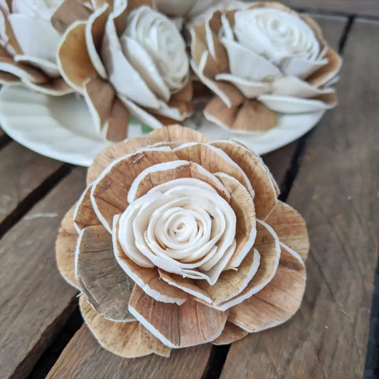 Sola Wood Flower - Gertrude - Set of 12 - 2.5 Inches - Artisan Decor