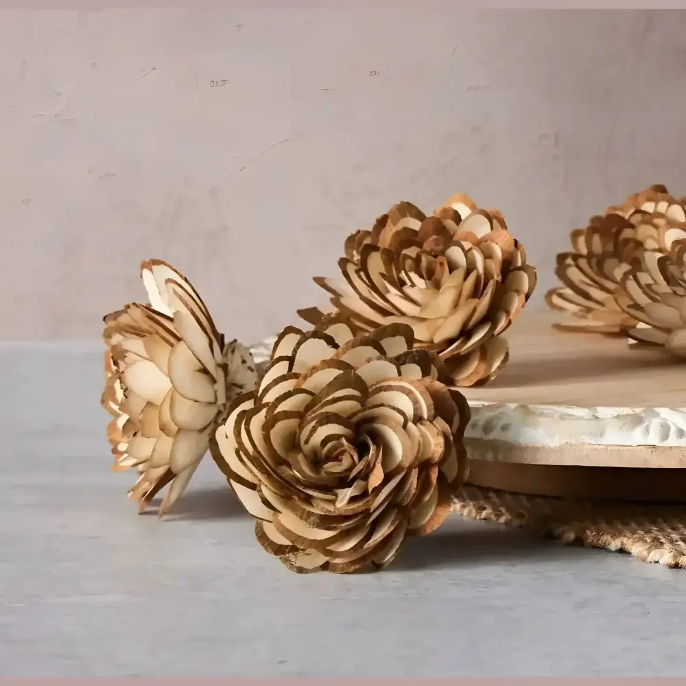 Artificially crafted sola wood flowers from Woodland Lily set of 12, perfect as handmade wood flower vase filler