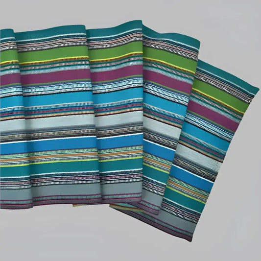 Hand Woven Cotton Table Runners - Quetzal Jade