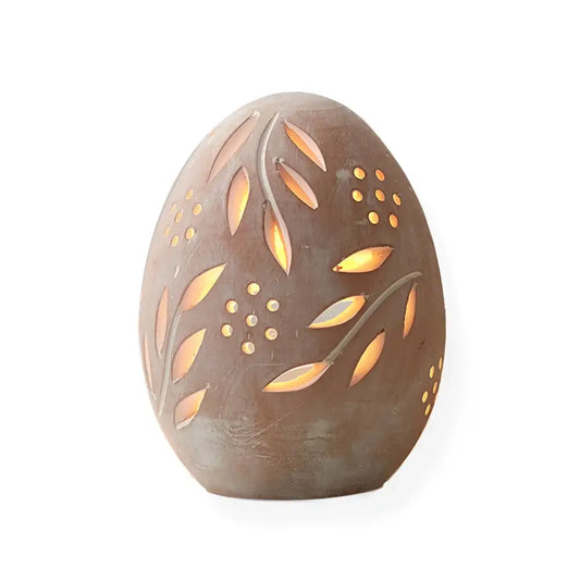 Terra Cotta Egg Lantern - Artisan Decor