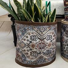Authentic Turkish rug remnants made from hand-spun wool colored with natural vegetable dyes in an aztec design.