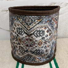 Authentic Turkish rug remnants made from hand-spun wool colored with natural vegetable dyes in an aztec design.