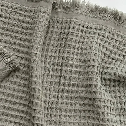 Waffle Soft Turkish Cotton Bath Towel - Olive Gray - Bath Towel