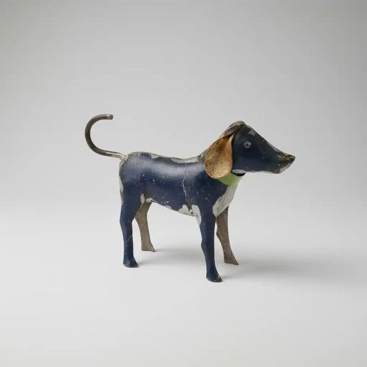 Reclaimed Metal Dogs - Assorted Colors - Navy - Figurine