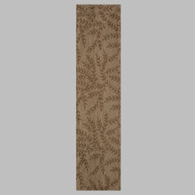 Willow Table Runner in textured raw silk with leaf pattern, perfect leaf table runner